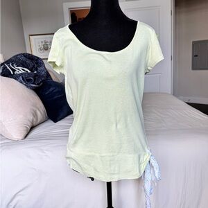 Y2K The Limited Light Green Short Sleeve Top w Tie Detail